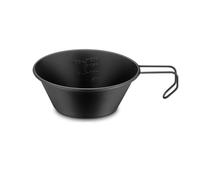 MXMZSRTH Titanium Sierra Bowl Outdoor Folding Stainless Steel Shiraz Bowl Camping Picnic Tableware Portable Equipment(Noir)