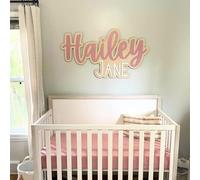MXN Custom Name Sign for Nursery,Baby Name Sign,Wooden Kids Room Wall Decor,Personalized Birthday Baby Gifts Wedding Name Party Sign Nursery Sign Wooden Plaque (C,30x50cm)