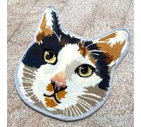 mxn Custom Pet Portrait Rug,Personalized Pet Shaped Rug,Custom Rug Design Handmade Dog/Cat Rug Tufted Rug,for Living Room,Bedroom,Door Mat (65 * 80cm)