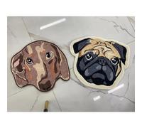 mxn Custom Pet Portrait Shaped Rug,Handmade Rug Pad,Custom Rug,Animals,Dog,Cat,Custom Tufted Rug,Personalized Gifts for Pet Lovers,Pet Memorial Gifts (56 * 60cm)