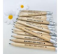 mxn Personalized Engraved Wooden Pencils Customized School Decor Pen with Rubber Wedding Gift Favors Baby Shower Party 10CM (20p)