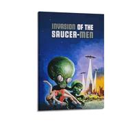 MXNGVU Buddha And The Saucer Invasion Poster Poster Decorative Painting Canvas Wall Posters And Art Picture Print Modern Family Bedroom Decor Posters 24x36inch(60x90cm)