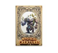 MXNGVU Stone Golem Creature Poster Poster Decorative Painting Canvas Wall Posters And Art Picture Print Modern Family Bedroom Decor Posters 24x36inch(60x90cm)