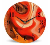 Mxocom Abstract Art Wall Clock Blurred Colorful Glamour Morden Style 10 Inch Silent Non Ticking Battery Operated Clock Vintage Round Clock for Living Room Bedroom Bathroom Office Decor
