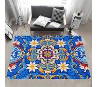 MXOUAJ 69 x 102 cm Latch Hook Rug Kits for Adults, Rug Making Kits for Adults, Printed Canvas Tapestry Kits Embroidery Kits, DIY Crochet Yarn Floor Cushion Crochet Large Hook for Home Decoration