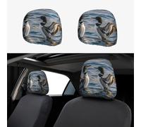 MXPELGHMAD 1 PCS Car Headrest Cover Personalize Stretch Breathable Car Seat Headrest Protector Universal Auto Head Rest Covers Auto Accessories Loon Birds Headrest Cover for Cars Sedans Vans Trucks