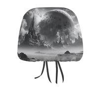 MXPELGHMAD 1 PCS Car Headrest Cover Personalize Stretch Breathable Seat Headrest Protector Alien Planet Headrest Cover Universal Car Head Rest Covers for SUV Vans Trucks Car Accessories