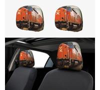 MXPELGHMAD 2 PCS Car Headrest Cover Personalize Stretch Breathable Car Seat Headrest Protector Universal Auto Head Rest Covers Auto Accessories Train Headrest Cover for Cars Sedans Vans Trucks
