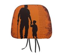 MXPELGHMAD 2 PCS Car Headrest Cover Personalize Stretch Breathable Seat Headrest Protector Daddy Little Boy Poems Headrest Cover Universal Car Head Rest Covers for SUV Vans Trucks Car Accessories