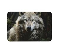 MXPELGHMAD Door Mat Absorbent Non-Slip Bath Mat for Bathroom Rug Lone Wolf Doormat Front Door Mat Bath Rug Outdoor Indoor Area Rugs Entrance Doormat for Entryway Bedroom Floor Bathtub