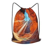 MXPELGHMAD Drawstring Backpack Draw String Back Bag Antelope Canyon Drawstring Bags Cinch Sack Gym Bags