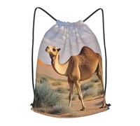 MXPELGHMAD Drawstring Backpack Draw String Back Bag Camels Rest Desert Drawstring Bags Cinch Sack Gym Bags
