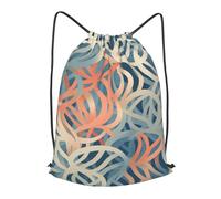MXPELGHMAD Drawstring Backpack Draw String Back Bag Coral coloured patterns Drawstring Bags Cinch Sack Gym Bags
