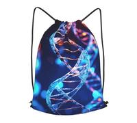 MXPELGHMAD Drawstring Backpack Draw String Back Bag DNA Genetic Helix Drawstring Bags Cinch Sack Gym Bags