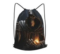 MXPELGHMAD Drawstring Backpack Draw String Back Bag Grim-Reaper Drawstring Bags Cinch Sack Gym Bags