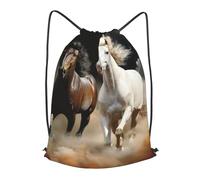 MXPELGHMAD Drawstring Backpack Draw String Back Bag Horse passing through the clouds Drawstring Bags Cinch Sack Gym Bags