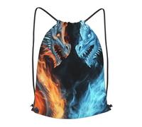 MXPELGHMAD Drawstring Backpack Draw String Back Bag Ice and Fire Dragons Drawstring Bags Cinch Sack Gym Bags