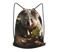 MXPELGHMAD Drawstring Backpack Draw String Back Bag Koala on the Tree Drawstring Bags Cinch Sack Gym Bags