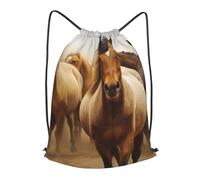 MXPELGHMAD Drawstring Backpack Draw String Back Bag Many Horses Drawstring Bags Cinch Sack Gym Bags