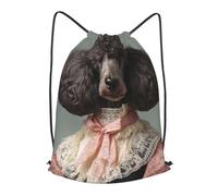 MXPELGHMAD Drawstring Backpack Draw String Back Bag Poodles Dogs Drawstring Bags Cinch Sack Gym Bags