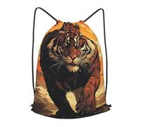 MXPELGHMAD Drawstring Backpack Draw String Back Bag The domineering tigers Drawstring Bags Cinch Sack Gym Bags