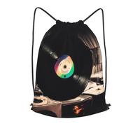 MXPELGHMAD Drawstring Backpack Draw String Back Bag Vinyl Records Drawstring Bags Cinch Sack Gym Bags