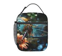 MXPELGHMAD Insulated Lunch Bag for Women Lunch Tote Bags Dragonfly Flying on The Pond Lunch Box Large Capacity Cooler Bag for Picnic