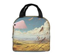 MXPELGHMAD Insulated Lunch Bag for Women Lunch Tote Bags The Wind Blows Feathers Lunch Box Large Capacity Cooler Bag for Picnic