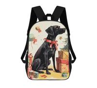 MXPELGHMAD Laptop Backpack for Women Men Carry-on Backpack Black Dog Next to Gift Daypack Lightweight Travel Shoulder Bags