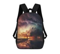 MXPELGHMAD Laptop Backpack for Women Men Carry-on Backpack Dark Clouds Under Rainbow Daypack Lightweight Travel Shoulder Bags