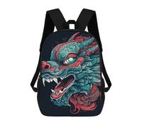 MXPELGHMAD Laptop Backpack for Women Men Carry-on Backpack Dragon Head Pattern Daypack Lightweight Travel Shoulder Bags