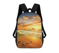 MXPELGHMAD Laptop Backpack for Women Men Carry-on Backpack Golden Sunset Beach Daypack Lightweight Travel Shoulder Bags