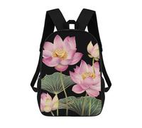 MXPELGHMAD Laptop Backpack for Women Men Carry-on Backpack Lotus Flowers Daypack Lightweight Travel Shoulder Bags