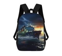 MXPELGHMAD Laptop Backpack for Women Men Carry-on Backpack Ocean Ferry Boat Daypack Lightweight Travel Shoulder Bags