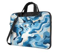 MXPELGHMAD Laptop Bag 13 inch Computer Carrying Bag Protective Case Blue and White Camouflage Pattern Laptop Sleeve Case Briefcase Handbag