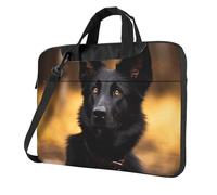 MXPELGHMAD Laptop Bag 15.6 inch Computer Carrying Bag Protective Case Black german shepherd dog Laptop Sleeve Case Briefcase Handbag