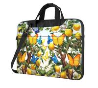 MXPELGHMAD Laptop Bag 15.6 inch Computer Carrying Bag Protective Case Lemons and butterflies on the tree Laptop Sleeve Case Briefcase Handbag