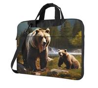 MXPELGHMAD Laptop Bag 15.6 inch Computer Carrying Bag Protective Case Wild Bear Laptop Sleeve Case Briefcase Handbag