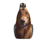 MXPELGHMAD Sling Bag Crossbody Shoulder Bag Cross Chest Bag Golden Retriever Sunflower Sling Backpack Travel Hiking Daypack