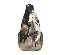MXPELGHMAD Sling Bag Crossbody Shoulder Bag Cross Chest Bag Horse passing through the clouds Sling Backpack Travel Hiking Daypack