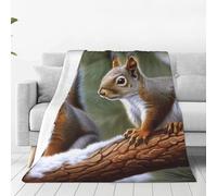 MXPELGHMAD Throw Blanket for Couch Cozy Warm Fuzzy Plush Thick Soft Blankets Little Squirrel Blanket All Seasons Lightweight Flannel Fleece Throw Blankets for Bed Sofa Bedroom Living Room 80"x60"