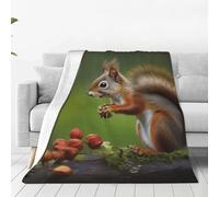MXPELGHMAD Throw Blanket for Couch Cozy Warm Fuzzy Plush Thick Soft Blankets squirrel Blanket All Seasons Lightweight Flannel Fleece Throw Blankets for Bed Sofa Bedroom Living Room 60"x50"
