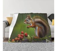 MXPELGHMAD Throw Blanket for Couch Cozy Warm Fuzzy Plush Thick Soft Blankets squirrel Blanket All Seasons Lightweight Flannel Fleece Throw Blankets for Bed Sofa Bedroom Living Room 50"x40"