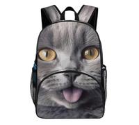 MXPELGHMAD Travel Backpack Carry-on Daypack Blue Cat Sticking Out Tongue Laptop Backpack Lightweight Shoulder Bags for Women Men