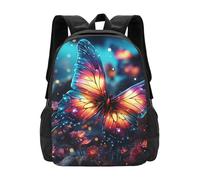 MXPELGHMAD Travel Backpack Carry-on Daypack Butterfly in the Milky Way Laptop Backpack Lightweight Shoulder Bags for Women Men