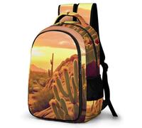 MXPELGHMAD Travel Backpack Carry-on Daypack Cactus at Sunset Poster Laptop Backpack Lightweight Shoulder Bags for Women Men