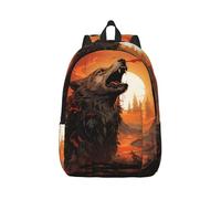 MXPELGHMAD Travel Backpack Carry-on Daypack Howling Wolf and Moon Laptop Backpack Lightweight Shoulder Bags for Women Men