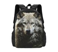 MXPELGHMAD Travel Backpack Carry-on Daypack Lone Wolf Laptop Backpack Lightweight Shoulder Bags for Women Men