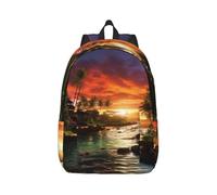 MXPELGHMAD Travel Backpack Carry-on Daypack Mysterious tropical style Laptop Backpack Lightweight Shoulder Bags for Women Men