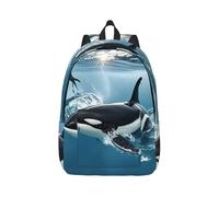 MXPELGHMAD Travel Backpack Carry-on Daypack Orca Killer Whale Laptop Backpack Lightweight Shoulder Bags for Women Men